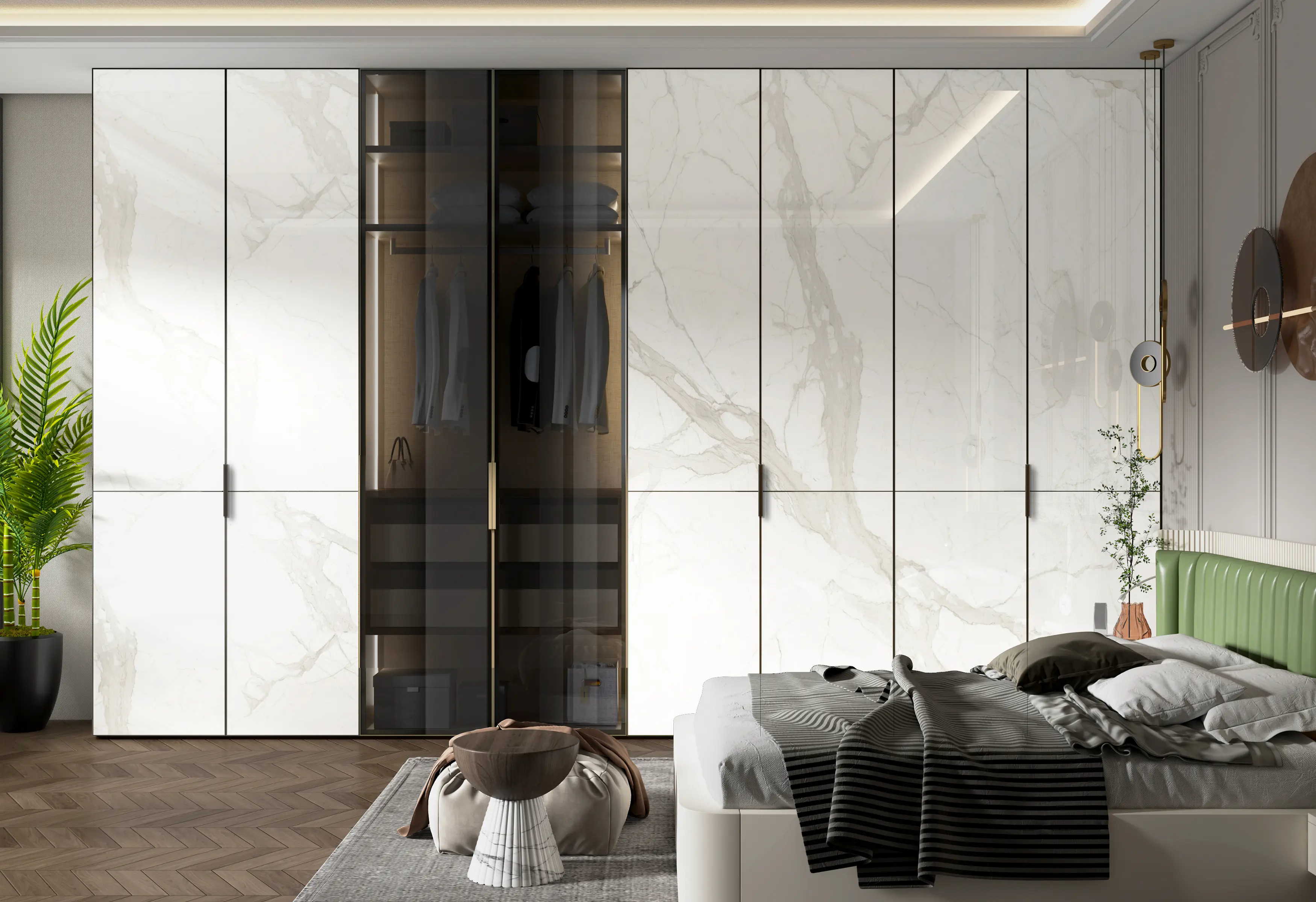 Ego Marble Finish Wardrobe